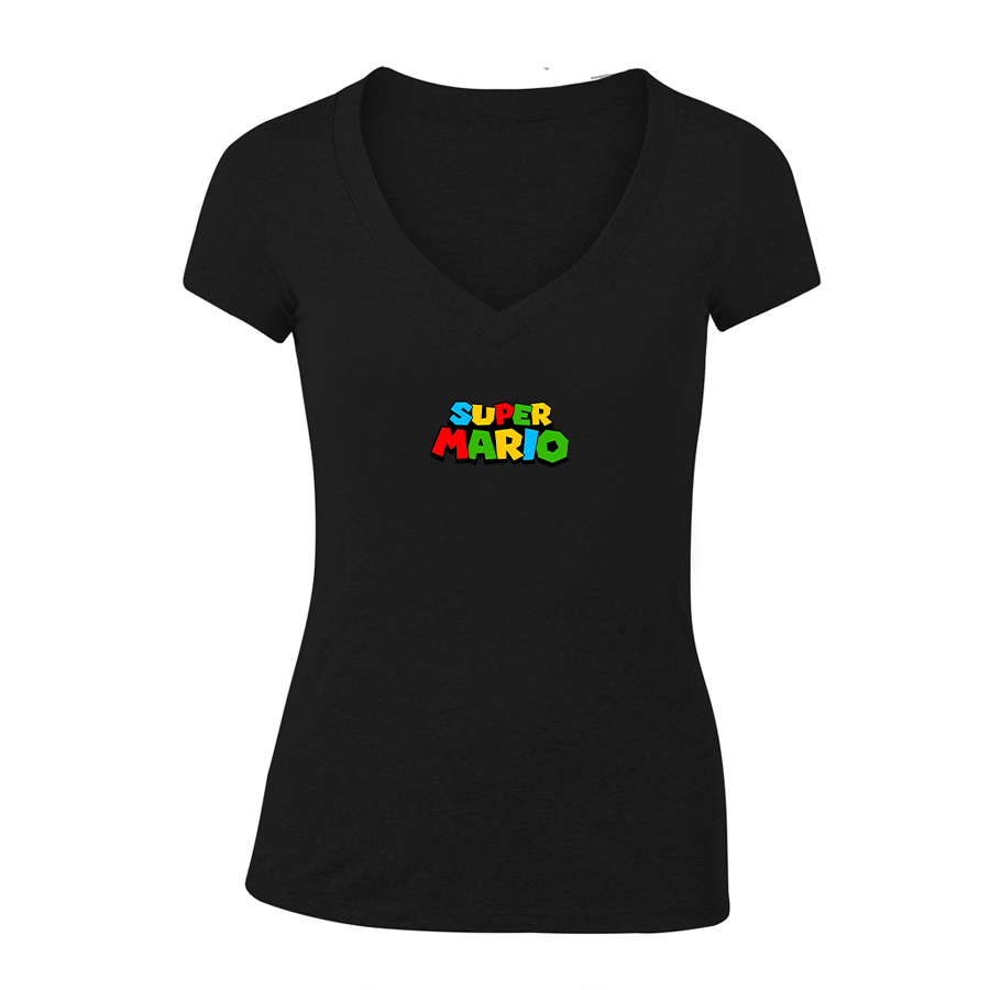 Women's Super Mario V Neck T-Shirt