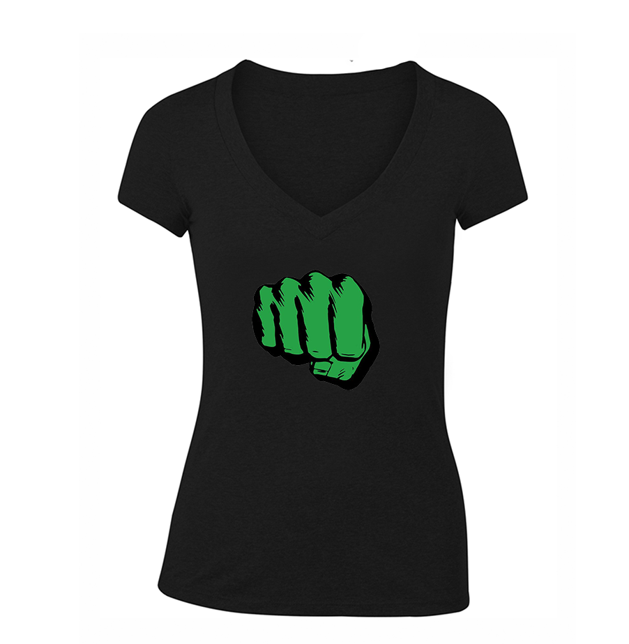 Women's Hulk Punch V Neck T-Shirt