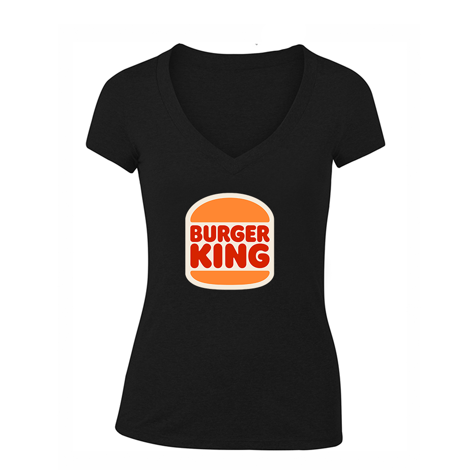 Women's Burger King V Neck T-Shirt