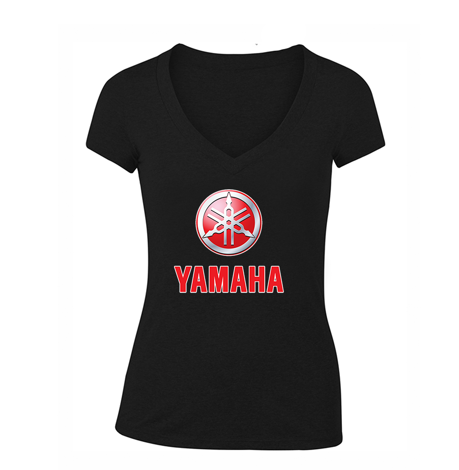 Women's Yamaha Bike Motorcycle V Neck T Shirt – Tee
