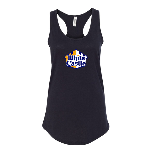 Women's White Castle Racerback Tank Top