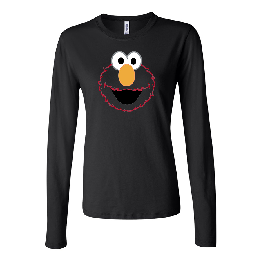 Women's Sesame Street Elmo Face Long Sleeve T-Shirt