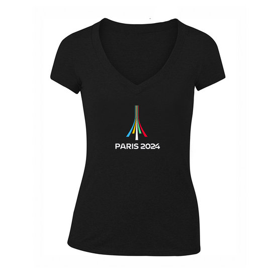 Women's Olympia Paris 2024  V-Neck T-Shirt