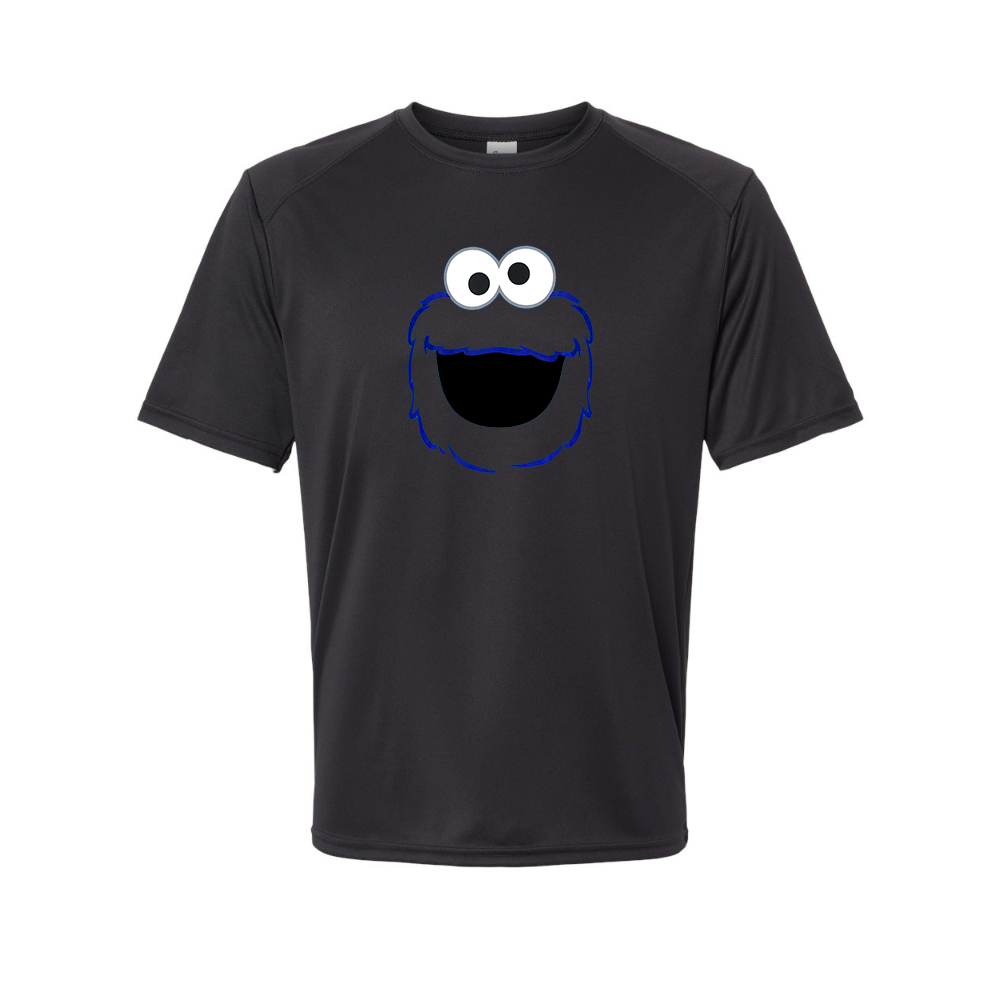 Youth  Sesame Street Cookie Monster face Performance T-Shirt