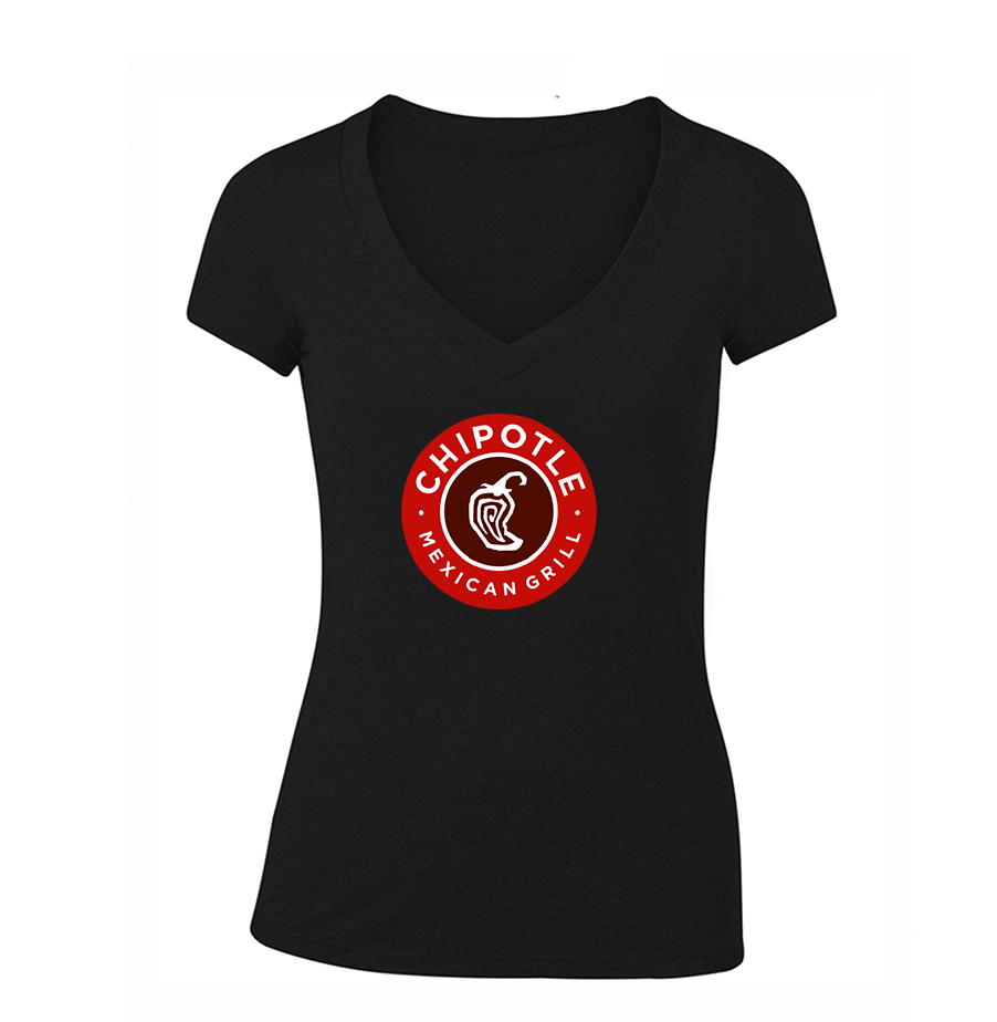 Women's Chipotle Mexican Grill  V-Neck T-Shirt