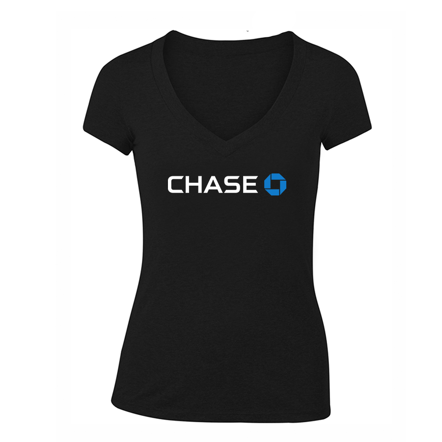 Women's Chase Bank V Neck T-Shirt