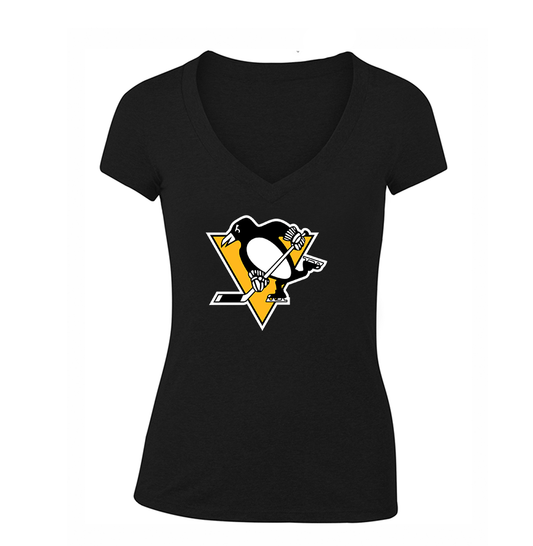 Women's NHL Pittsburgh Penguins V Neck T-Shirt