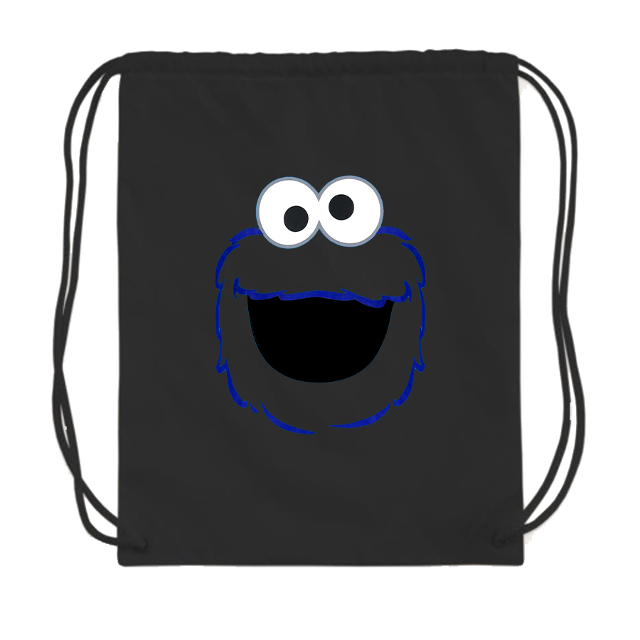 Sesame Street Cookie Monster face Drawstring Bag