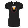 Women's Sesame Street Elmo Face Round Neck T-Shirt