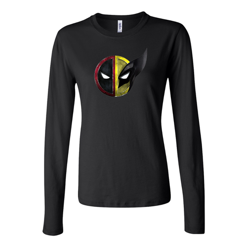 Women's Deadpool & Wolverine Long Sleeve T-Shirt – Graphic Cotton T-Shirt | TeesCustomize