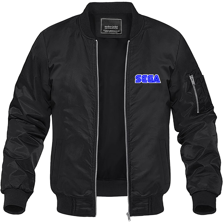 Men's SEGA Lightweight Bomber Jacket Windbreaker Softshell Varsity Jacket Coat