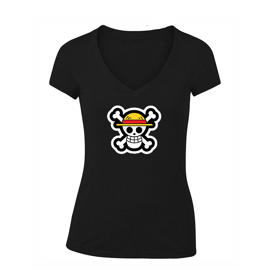 Women's StrawHat  V-Neck T-Shirt