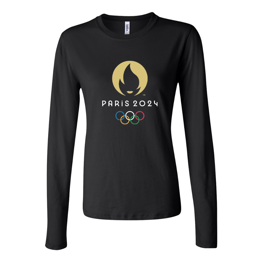 Women's New Olympics 2024 Paris Logo Long Sleeve T-Shirt