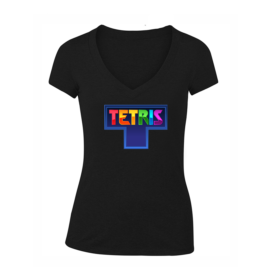 Women's  Tetris V Neck T-Shirt