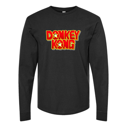 Men's Donkey Kong Long sleeves T-Shirt – Graphic Cotton T-Shirt | TeesCustomize