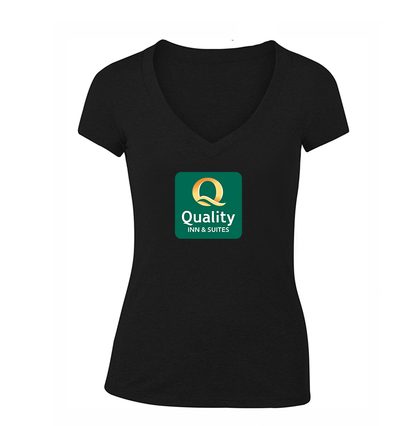 Women's Quality Inn & Suites  V Neck T-Shirt