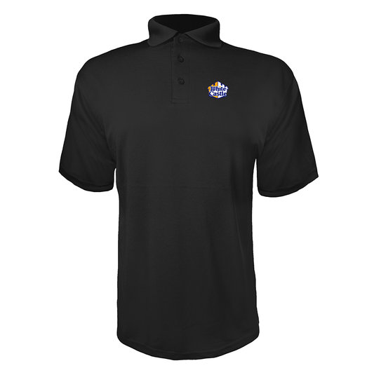 Men's White Castle Polyester Polos