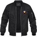 Men's Sesame Street Elmo Face Lightweight Bomber Jacket Windbreaker Softshell Varsity Jacket Coat