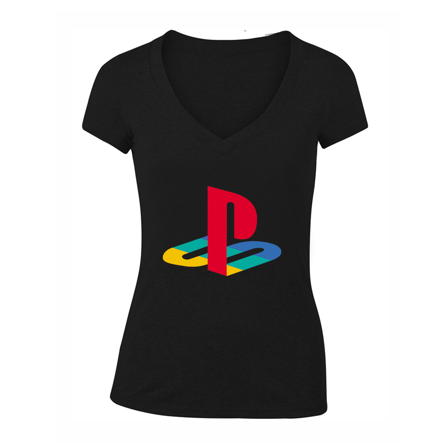 Women's Playstation V Neck T-Shirt