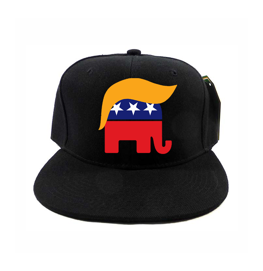 Donald Trump Hair Elephant Snapback Hat