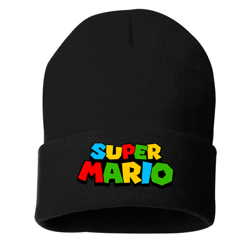 Super Mario Beanie Hat – Embroidered Fan Hat | TeesCustomize