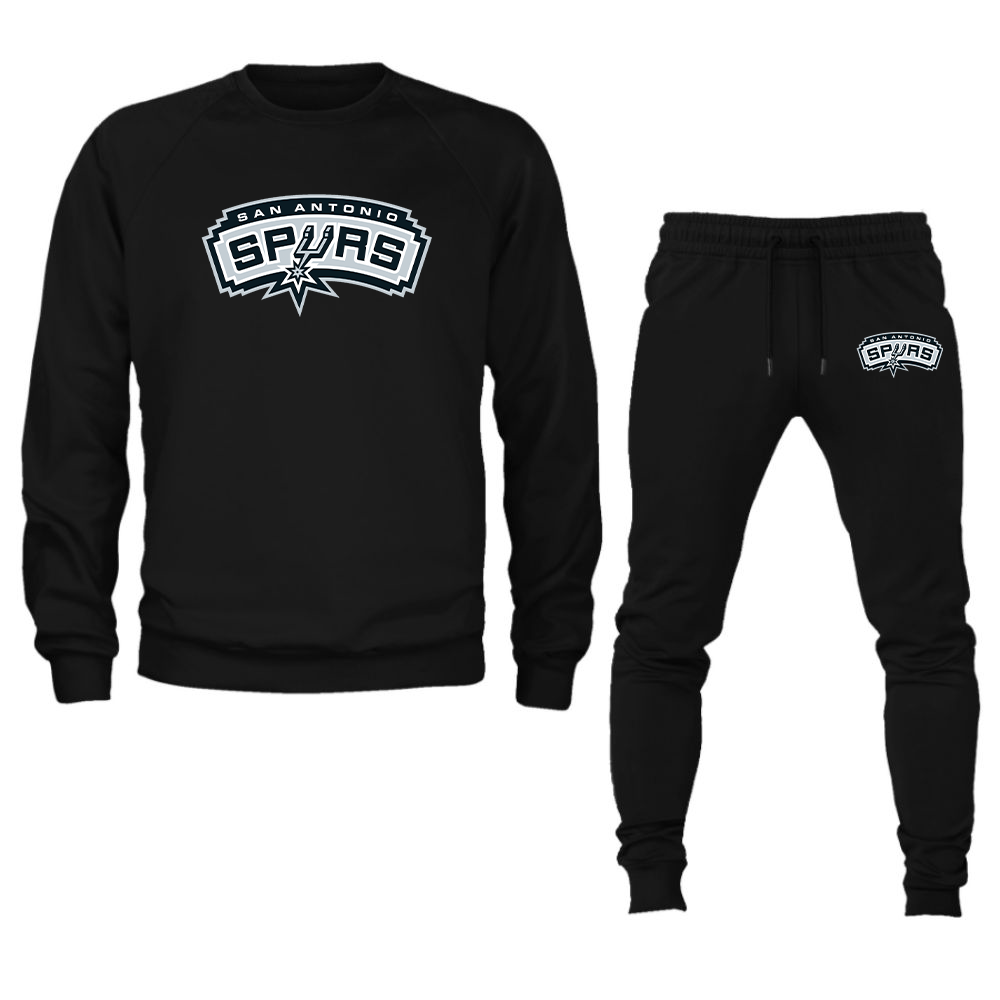 Unisex San Antonio Spurs Crewneck Sweatshirt Joggers Suit