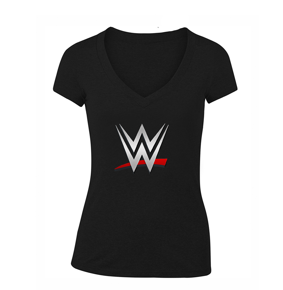 Women's WWE Wrestling V Neck T Shirt – Tee