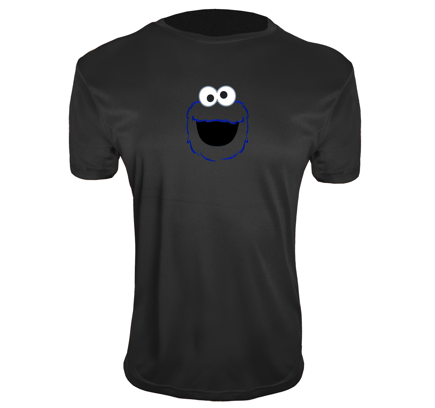 Men's Sesame Street Cookie Monster face Polyester T-Shirts