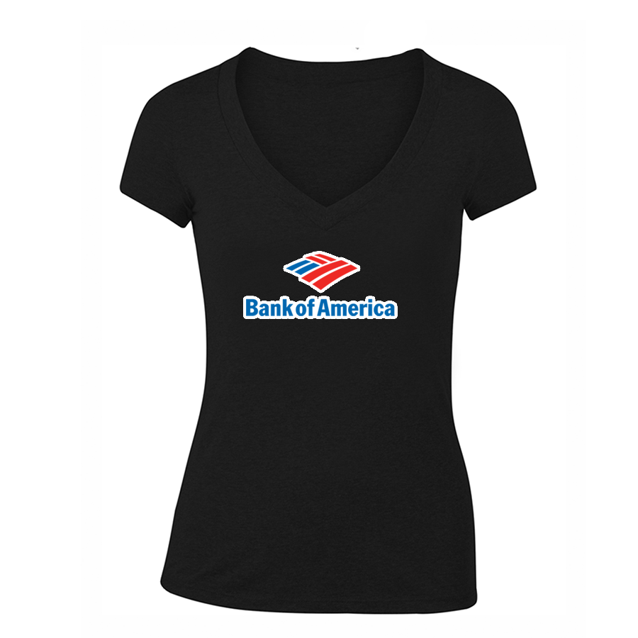 Women's Bank Of America V-Neck T-Shirt