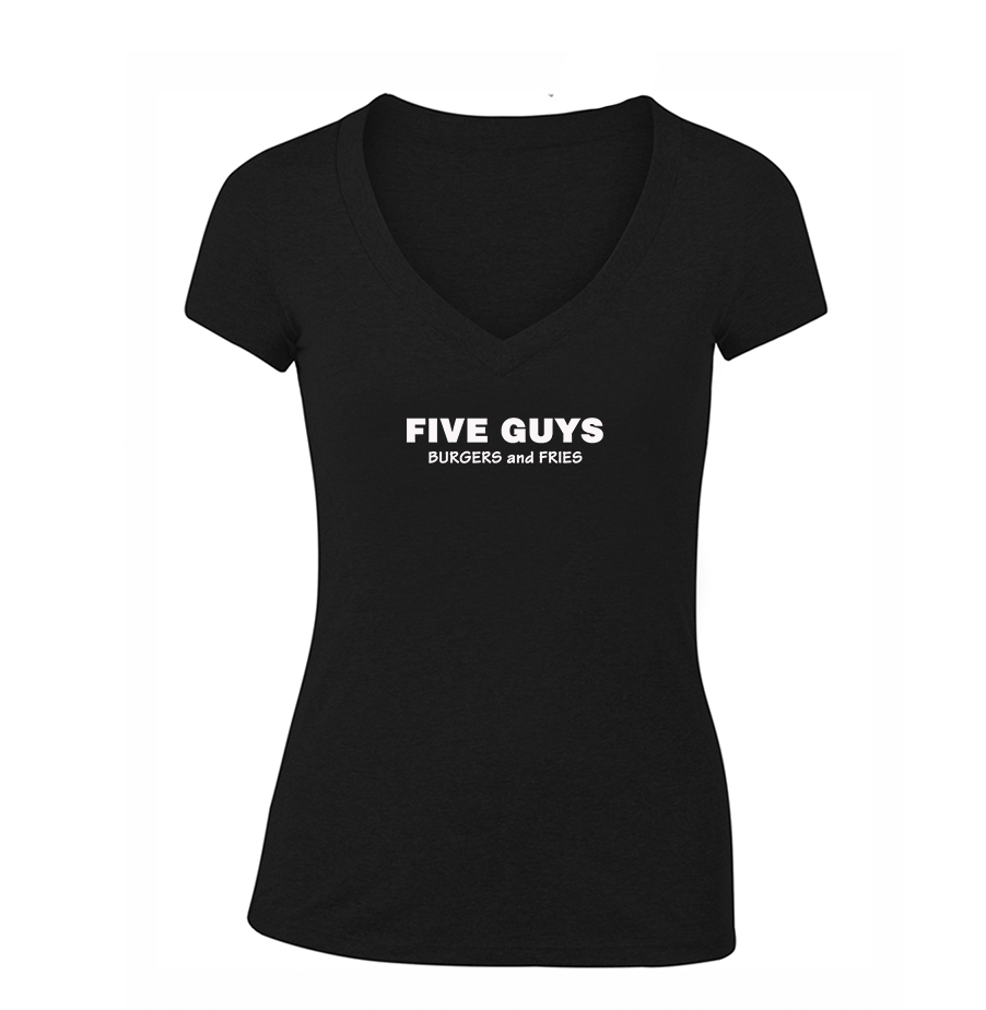 Women's Five Guys   V Neck T-Shirt