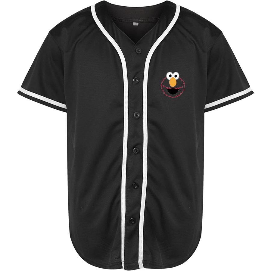 Men's Sesame Street Elmo Face Baseball Jersey