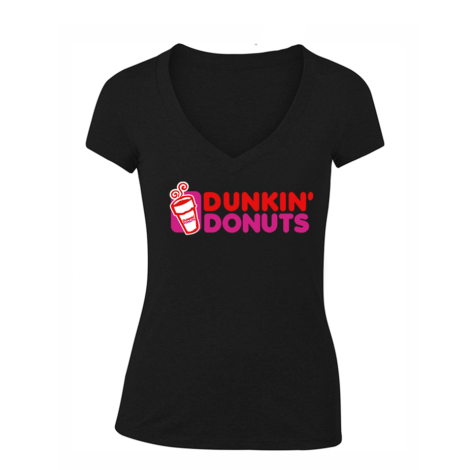 Women's Dunkin Donuts  V Neck T-Shirt