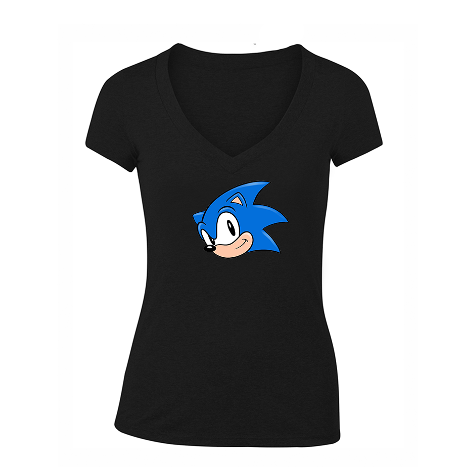 Women's  Sonic the Hedgehog V Neck T-Shirt