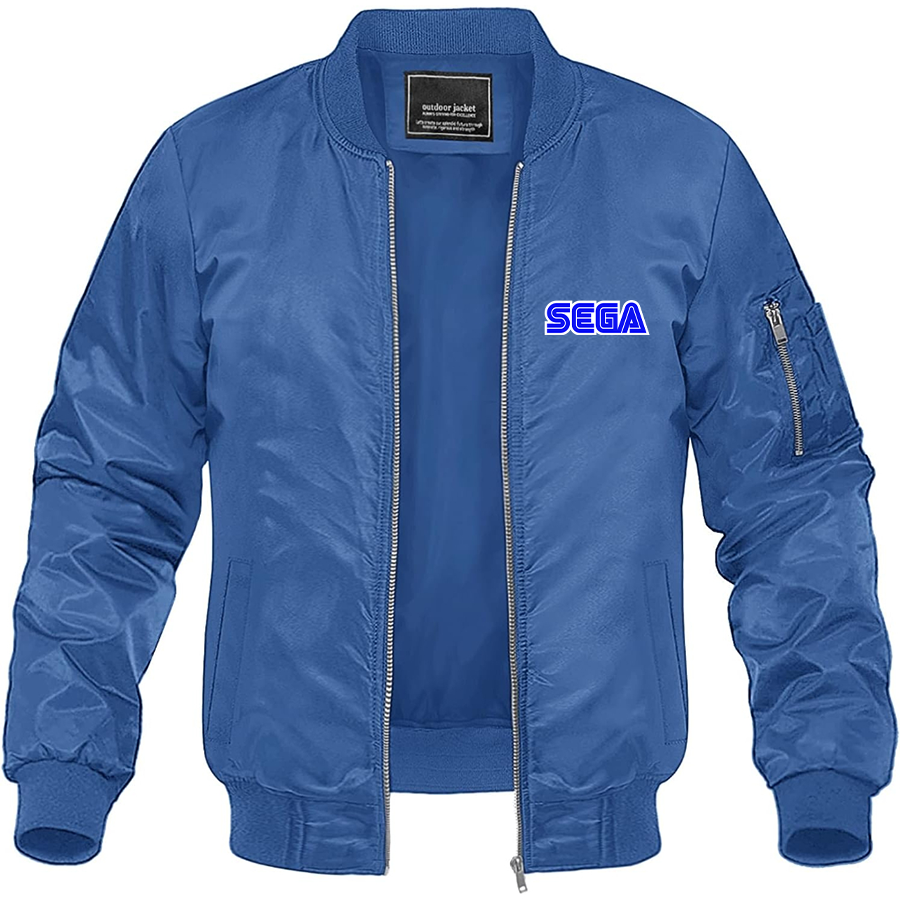 Men's SEGA Lightweight Bomber Jacket Windbreaker Softshell Varsity Jacket Coat