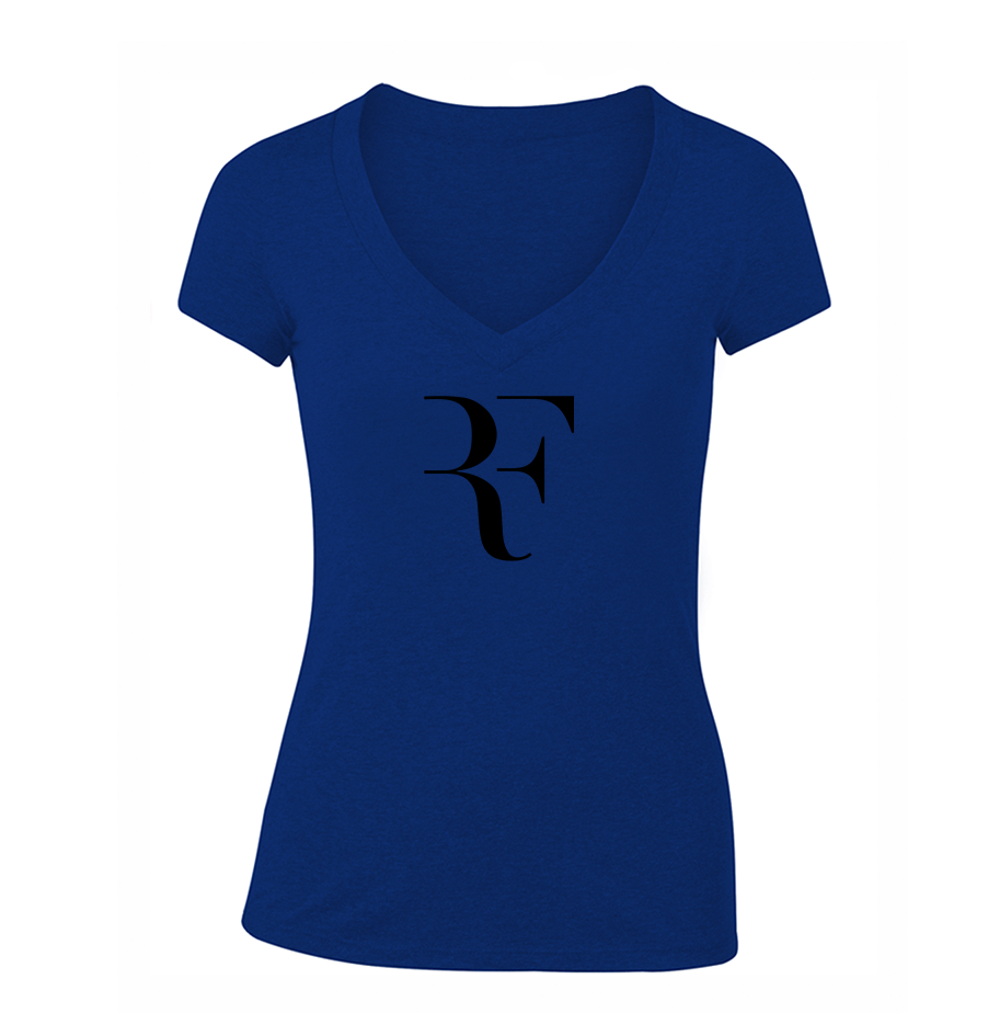 Women's Roger Federer V-Neck T-Shirt