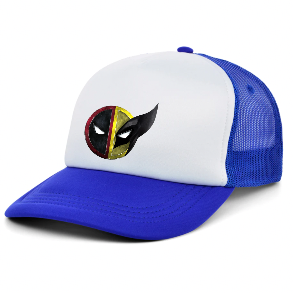 Deadpool & Wolverine Dad Trucker Hat – Embroidered Fan Hat | TeesCustomize