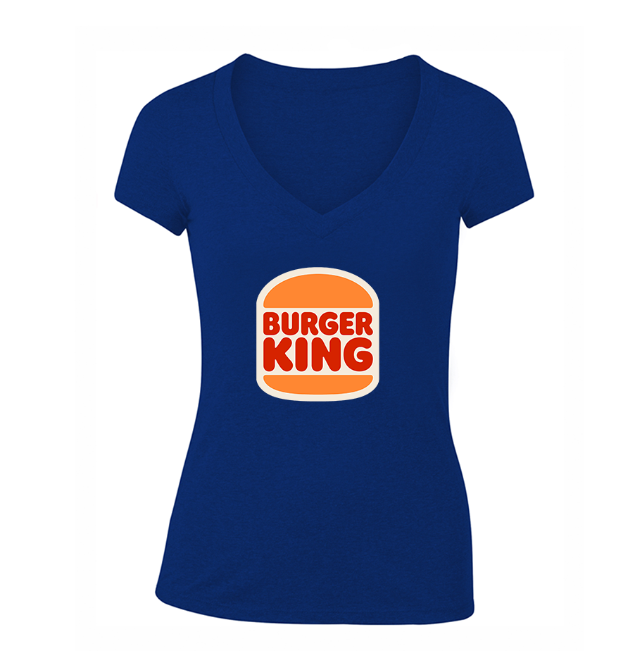 Women's Burger King V Neck T-Shirt