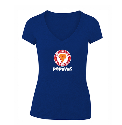 Women's  Popeyes Louisiana Kitchen V Neck T-Shirt