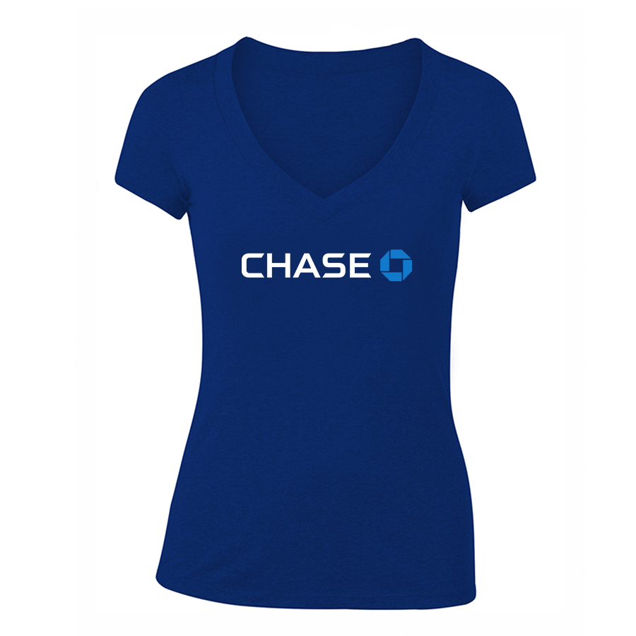 Women's Chase Bank V Neck T-Shirt