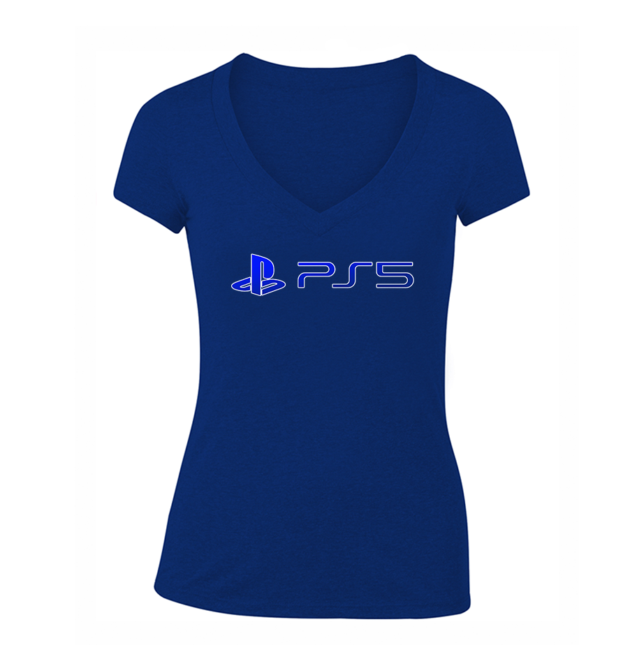 Women's Play Station PS5 V-Neck T-Shirt