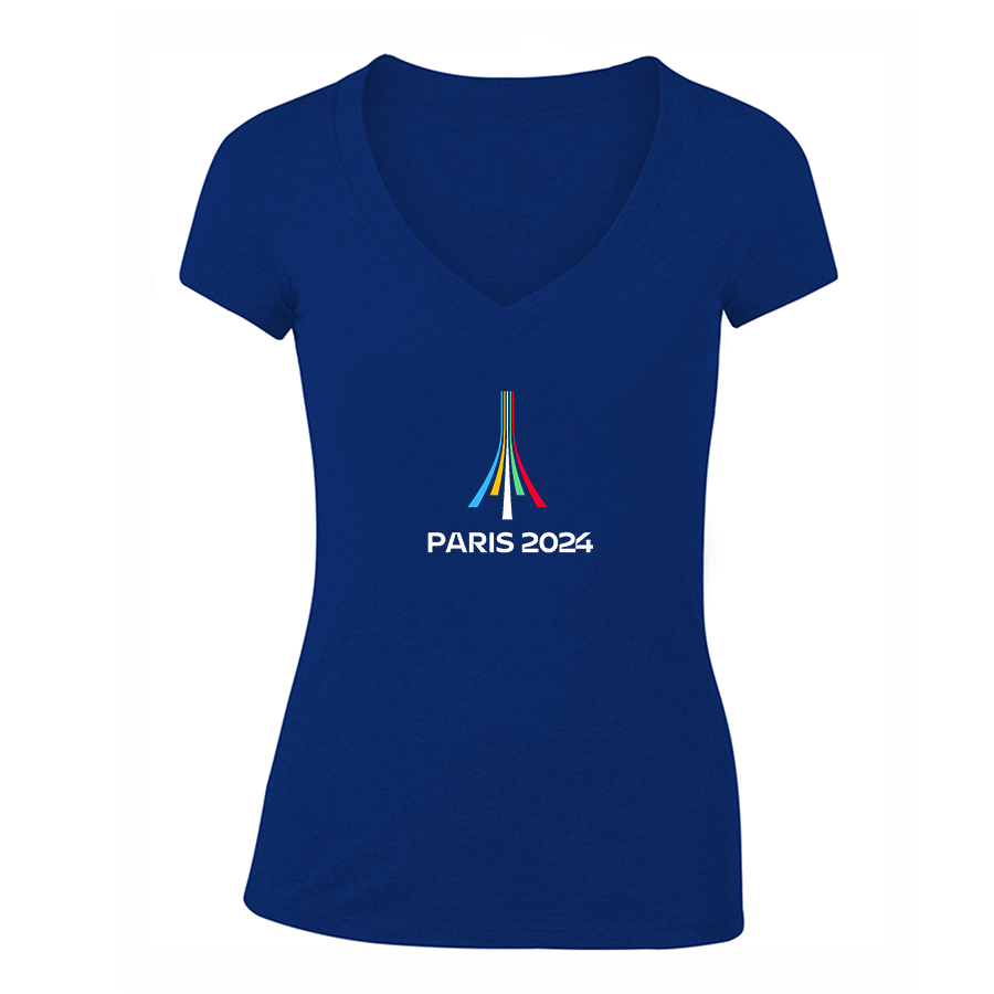 Women's Olympia Paris 2024  V-Neck T-Shirt