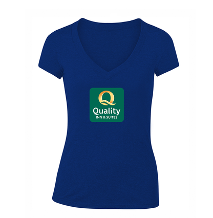 Women's Quality Inn & Suites  V Neck T-Shirt