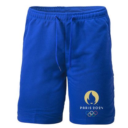 Men's New Olympics 2024 Paris Logo Athletic Fleece Shorts