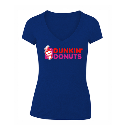 Women's Dunkin Donuts  V Neck T-Shirt