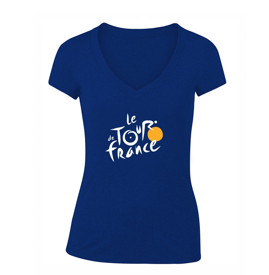 Women's Le Tour De France V Neck T-Shirt