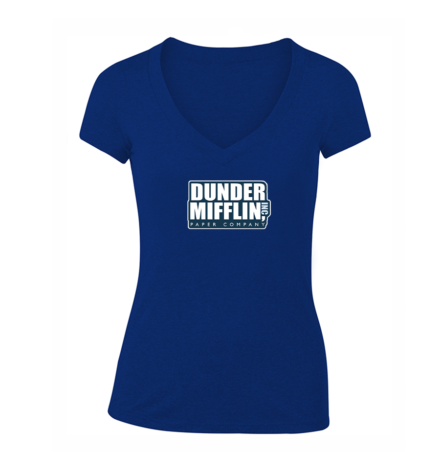 Women's Dunder Mifflin V Neck T-Shirt