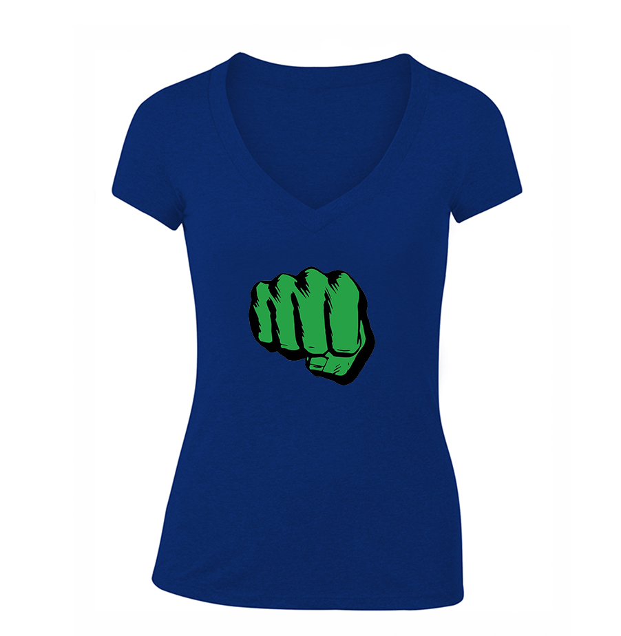 Women's Hulk Punch V Neck T-Shirt