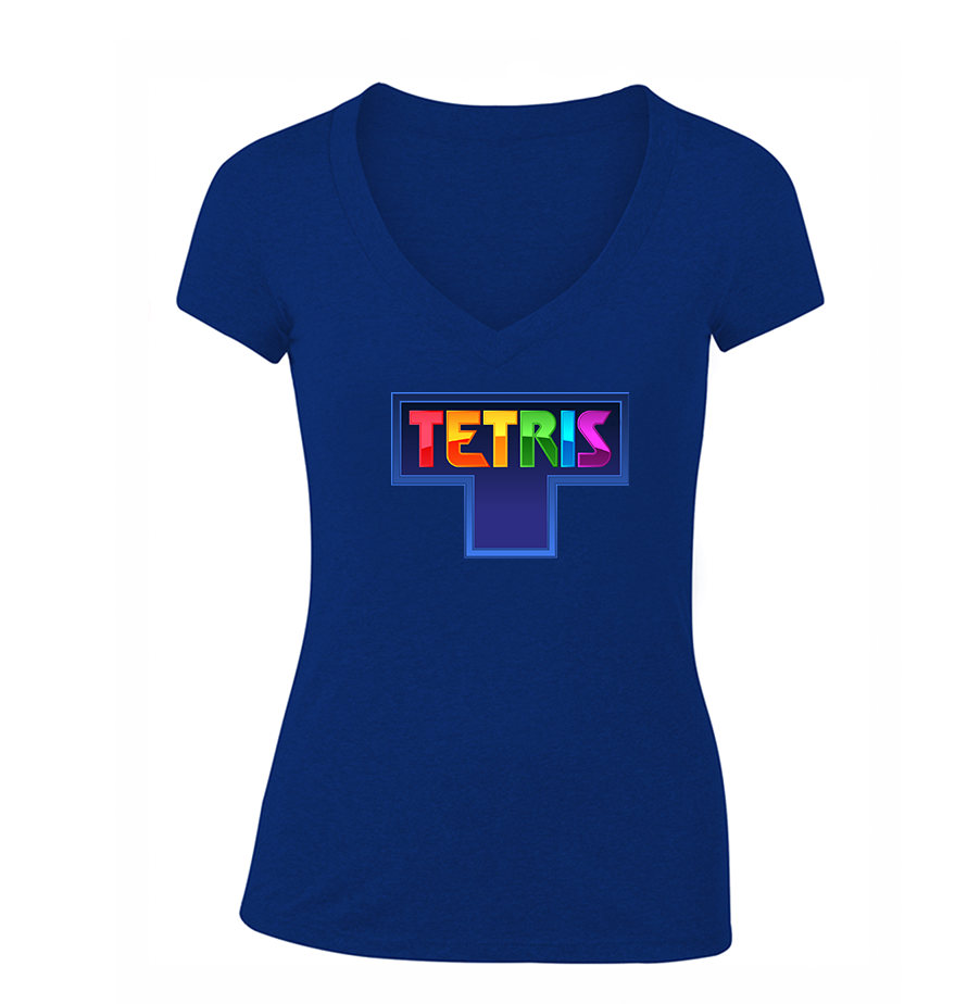 Women's  Tetris V Neck T-Shirt