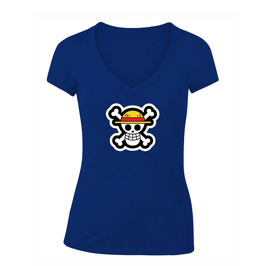 Women's StrawHat  V-Neck T-Shirt