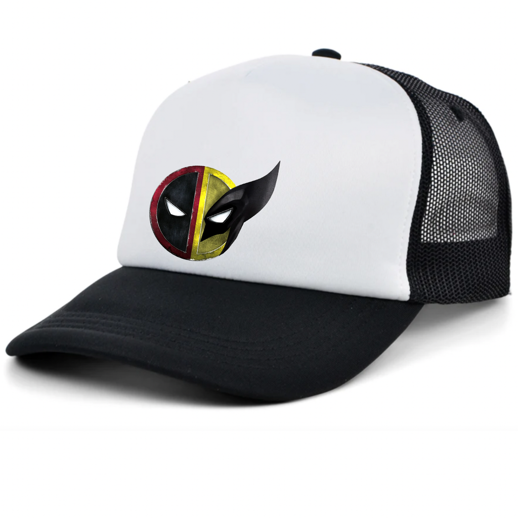 Deadpool & Wolverine Dad Trucker Hat – Embroidered Fan Hat | TeesCustomize